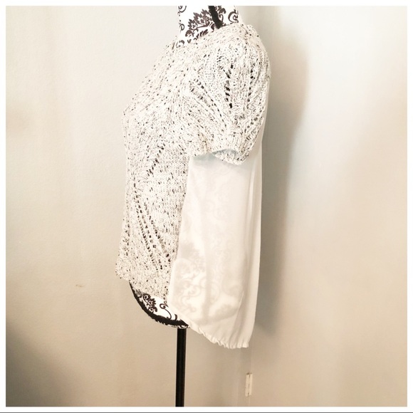 Love Stitch Knit and Sheer Top - Picture 2 of 5